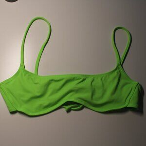 Skims Micro Scoop Bikini Top, Neon Green